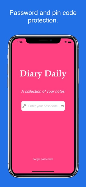 diary app with lock