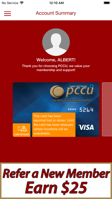 PCCU Card Security screenshot 2