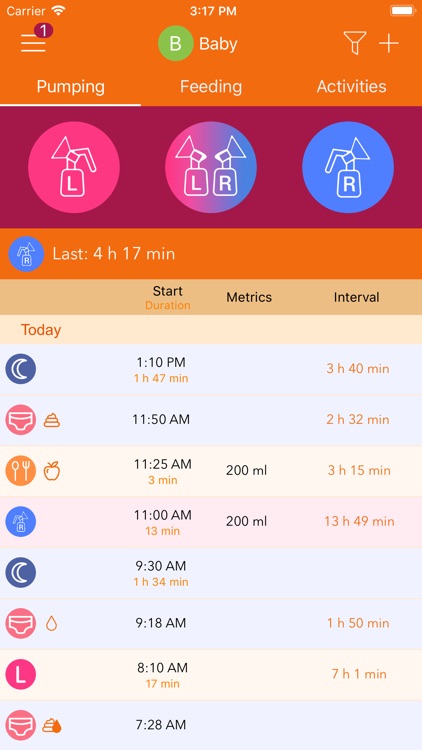 Breastfeeding Newborn tracker