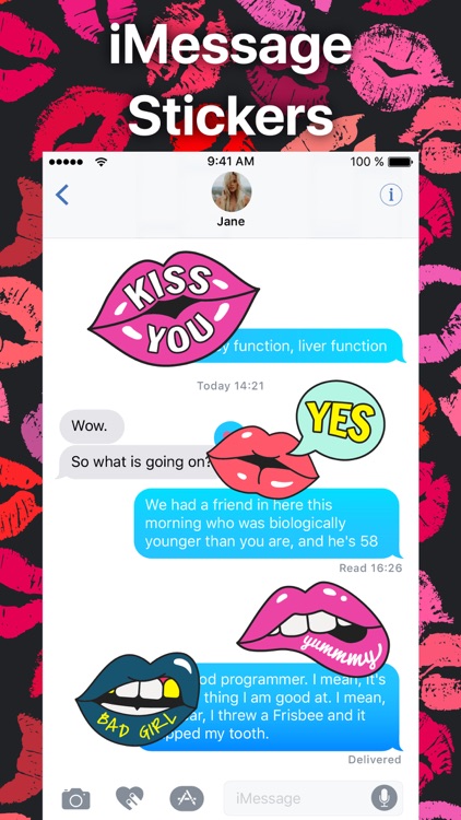 Sexy Lips Flirting Stickers