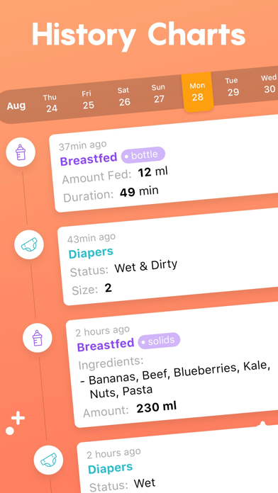 赤ちゃん日記: 授乳ノートと育児記録 screenshot1
