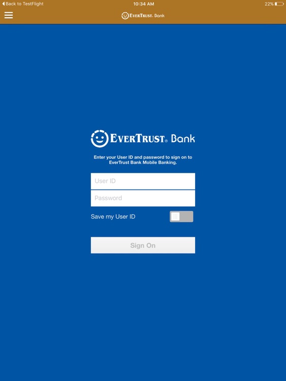 EverTrust Bank Mobile for iPad