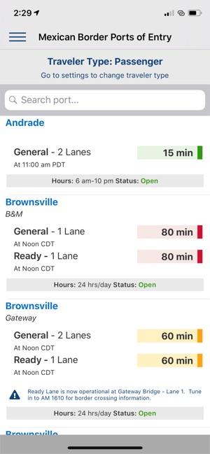 CBP Border Wait Times(圖2)-速報App