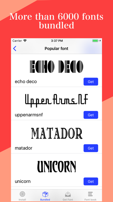 Fonty - install any font screenshot 2