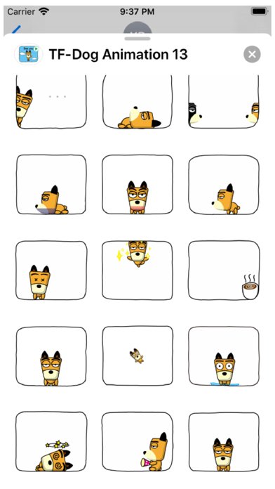 TF-Dog Animation 13 Stickers screenshot 3