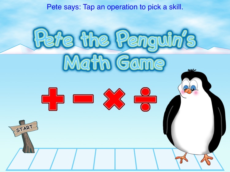 Pete the Penguin's Math Game