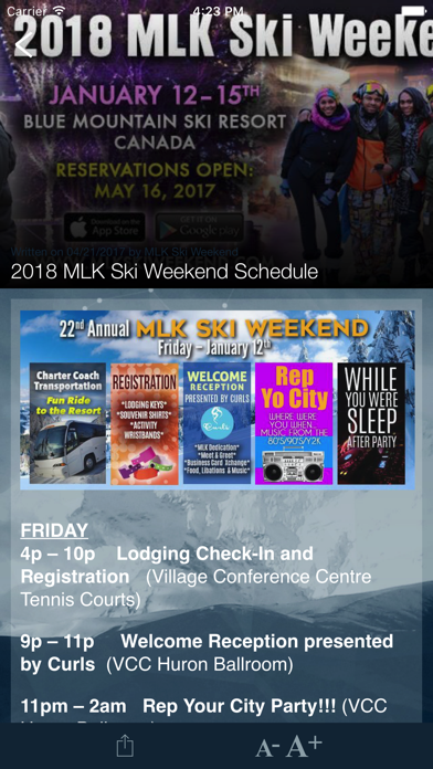 How to cancel & delete MLK Ski Weekend from iphone & ipad 4