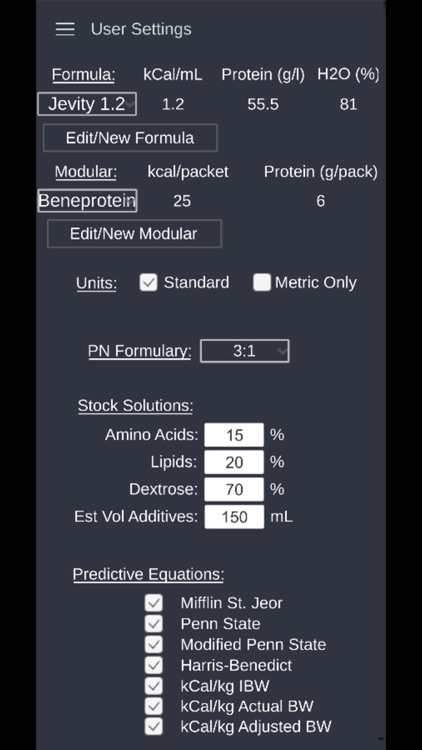 Dietitian Calculator