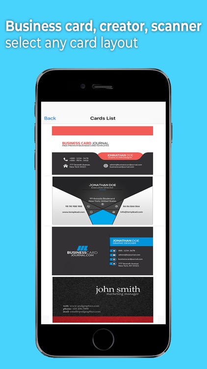 Business Card Creator, Scanner