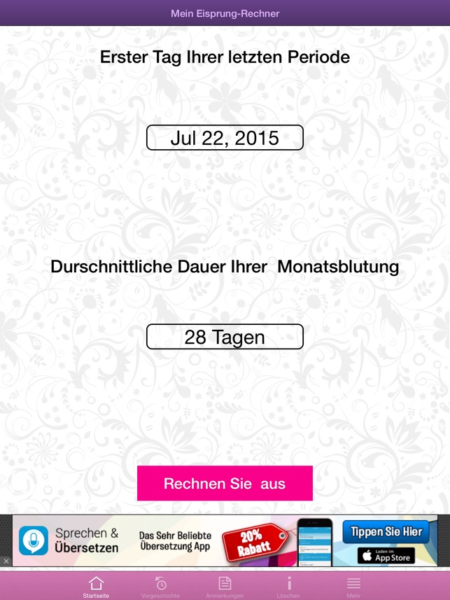 Mein Eisprung Rechner Im App Store