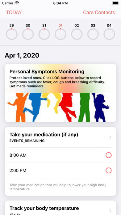 CareDrum Symptom Tracker screenshot 2