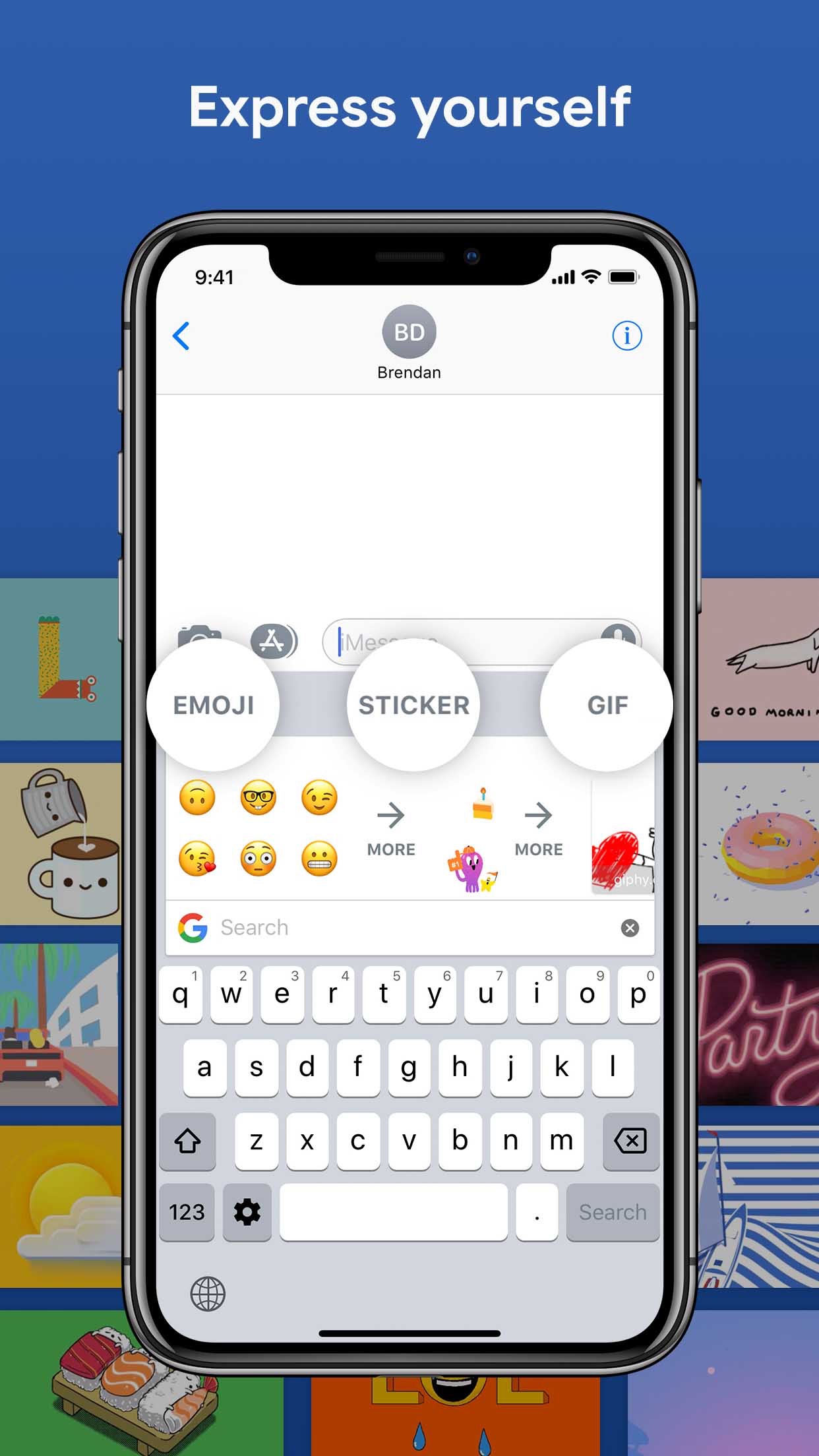Screenshot do app Gboard, o Teclado do Google