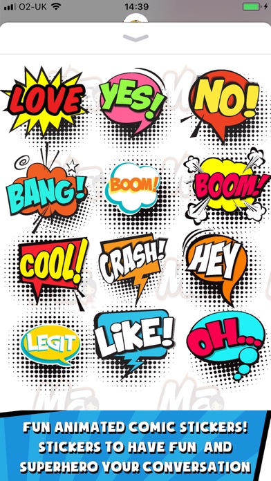 Comic Words Stickers screenshot 2