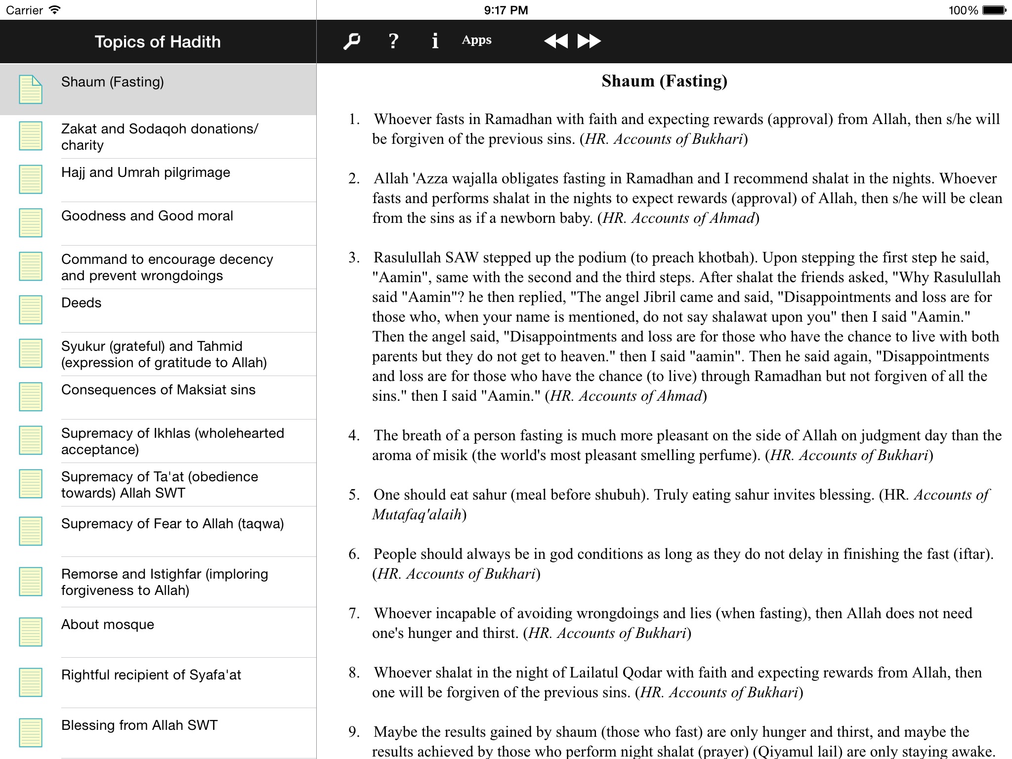 Hadith Pack HD screenshot 2