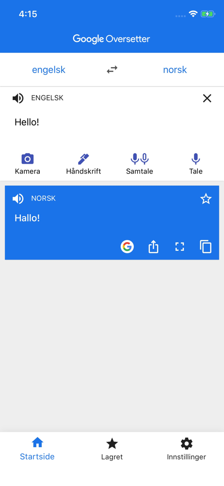 google translate fransk norsk