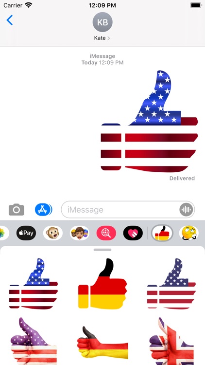 Thumbs Up Flag Stickers