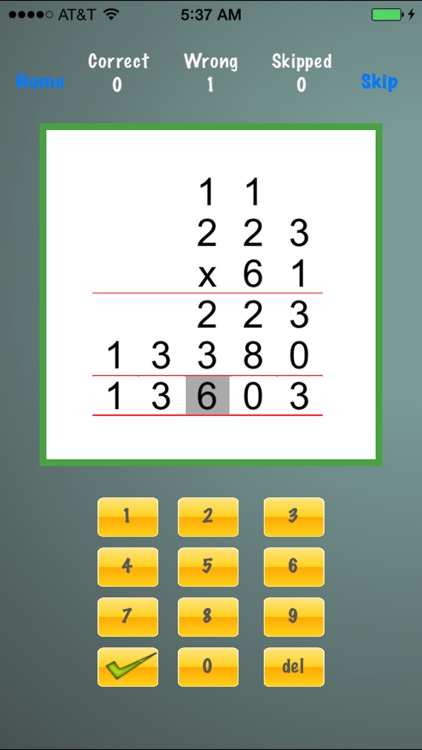 Drill Long Multiplication