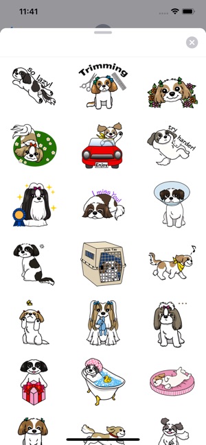 Sweet Shih Tzu Dog Sticker(圖2)-速報App