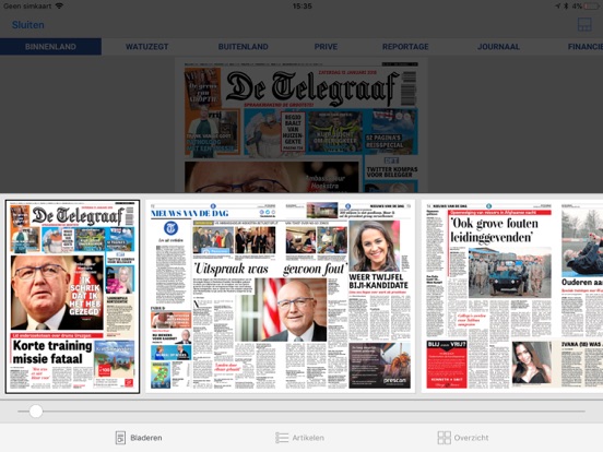 De Telegraaf Krant iPad app afbeelding 4