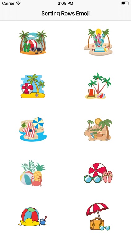 Sorting Rows Emoji