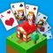 The classic Klondike form of Solitaire acts as the backdrop to a city building game