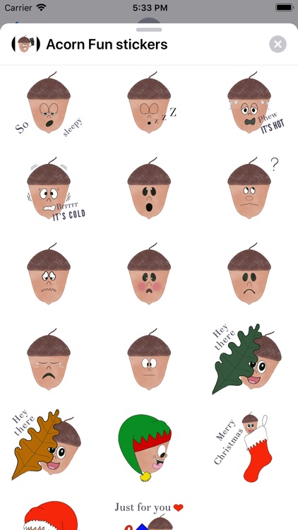 Acorn Fun stickers