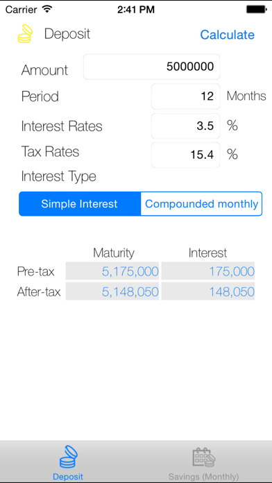 How to cancel & delete Interest Calculator (deposits) from iphone & ipad 2