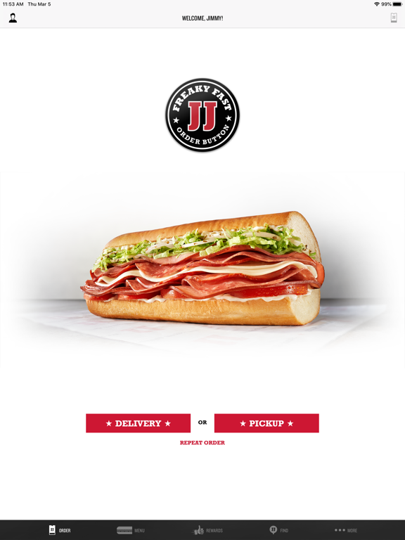 iPad Image of Jimmy John’s Sandwiches