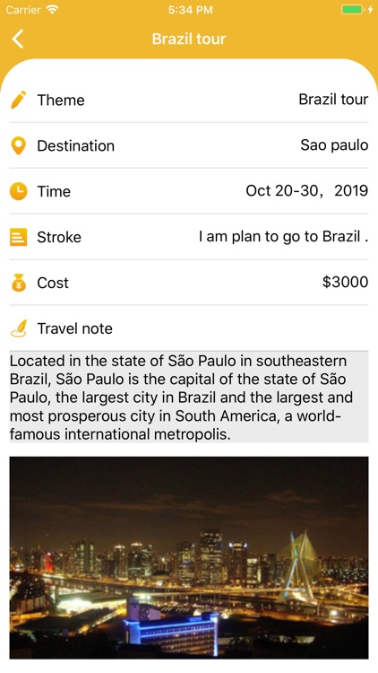 Travel note record