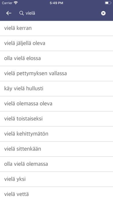 Finnish-Swedish Dictionary screenshot 4