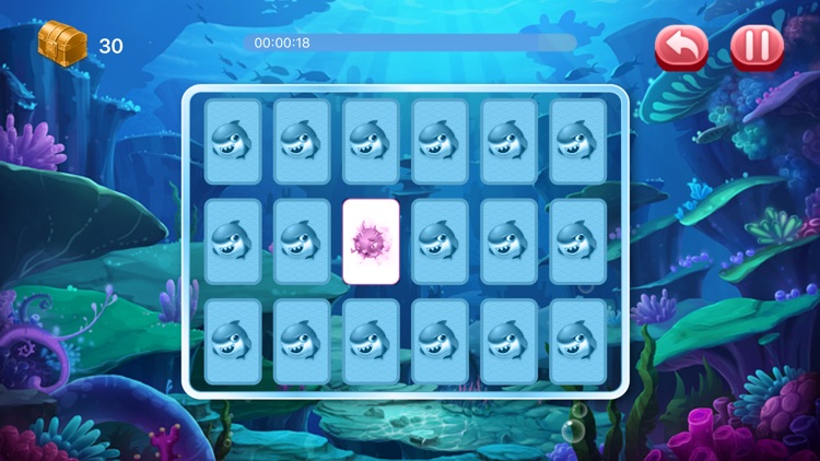 Cartoon fishing card flip game