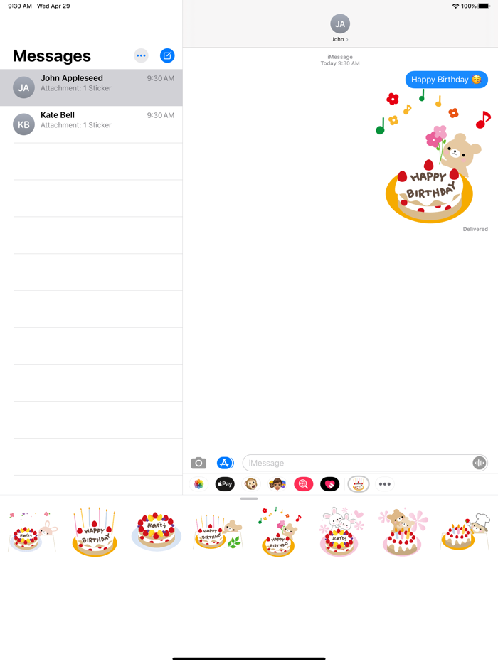 HBirthday Stickers