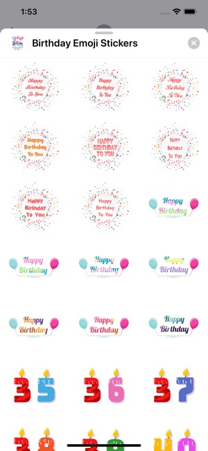 Birthday Emoji Stickers