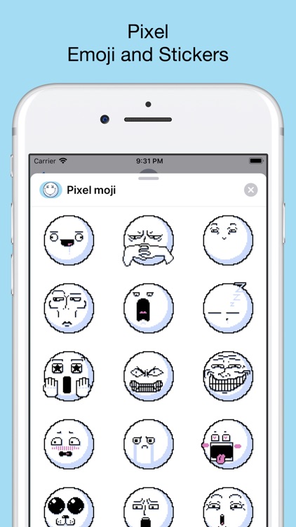 Pixel emoji - smiley stickers