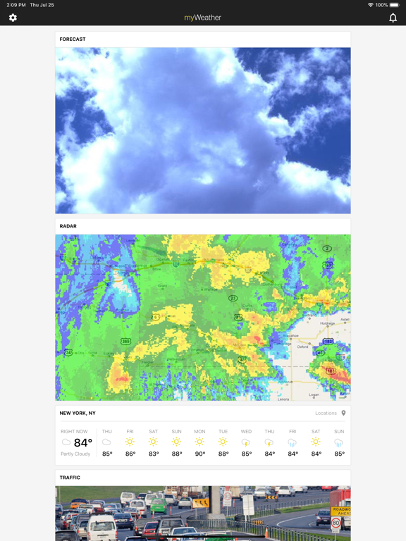 myWeather - Live Local Weather Alerts, Forecast & Radar Tracker for Storms, Snow, Fires & Earthquakes App for iPhone & iPad screenshot