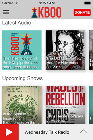 KBOO Community Radio App - náhled