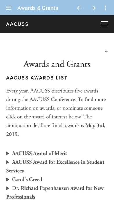 AACUSS Conference screenshot 3