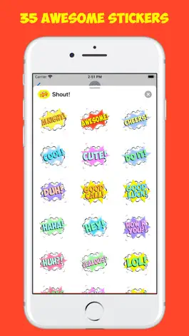 Game screenshot Shout! Stickers for iMessage apk