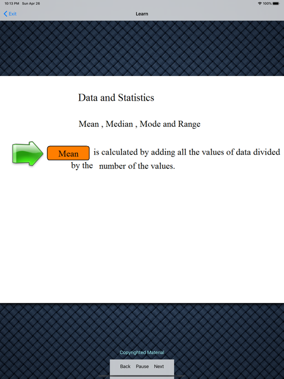 Screenshot #5 pour PreAlgebra - Statistics