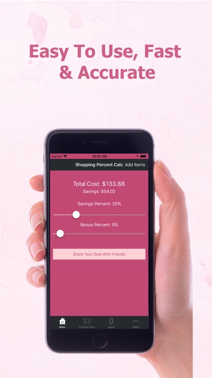 Shopping Percent Calculator