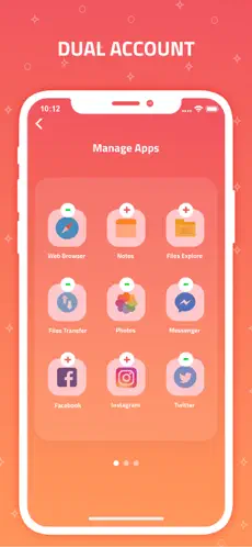 Captura 3 Dual Accounts Multi Space App iphone