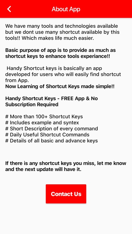 Handy Shortcut Keys