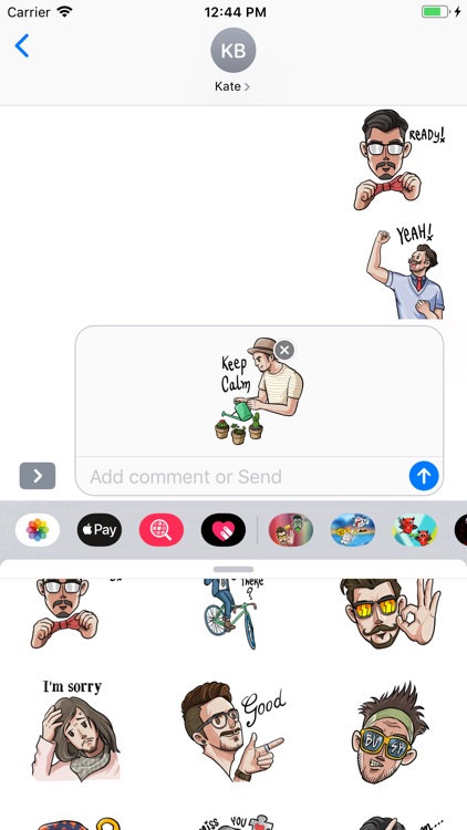 Gentleman emoji stickers