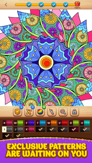 Cross Stitch Coloring Mandala screenshot 4