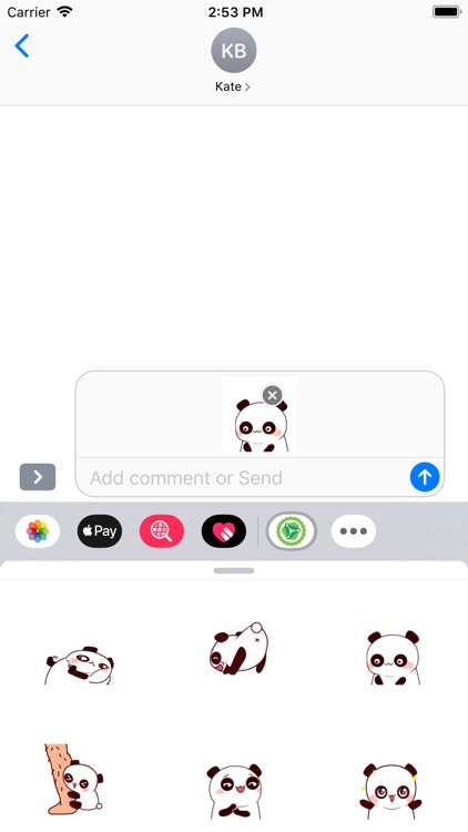 Funny panda emoji