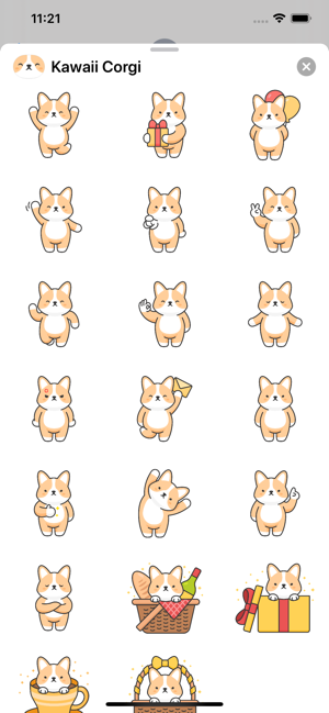 Kawaii Corgi Welsh Stickers(圖2)-速報App