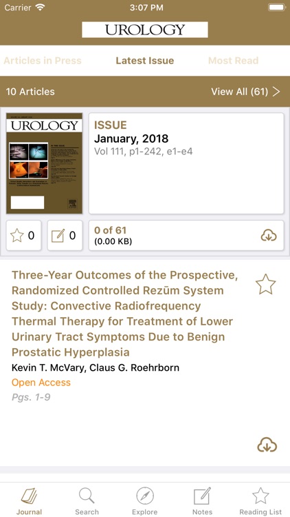 Urology, the Gold Journal