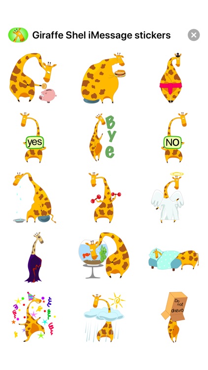 Giraffe stickers for iMessage