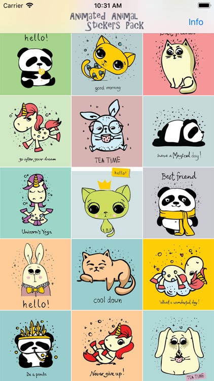 Animated Animal Stickers Pack