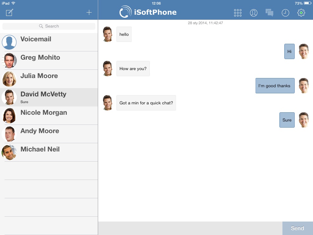 iSoftPhone for iPad screenshot 4